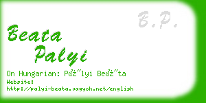 beata palyi business card